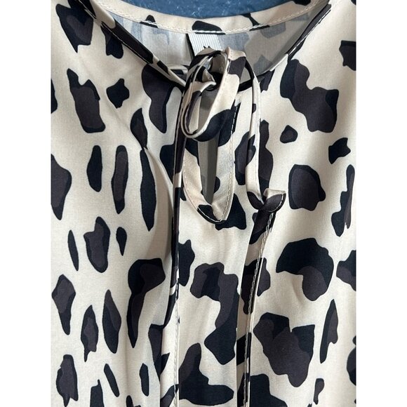 Womens Medium Animal Print Cold-Shoulder Dress - Picture 4 of 7